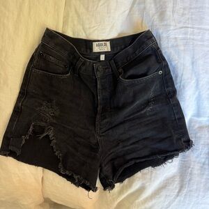 Agolde Black Denim Shorts